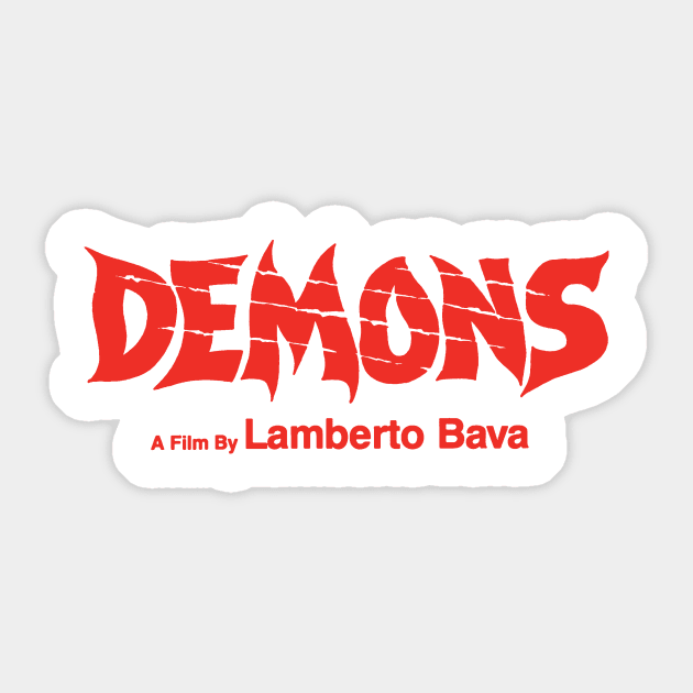 Demons (red) Sticker by The Video Basement